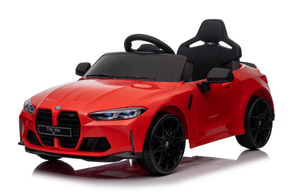 BMW M4 Kids Ride-On Car – 12V  Electric Sports Car with Remote Control, Safety Belt & LED Fun