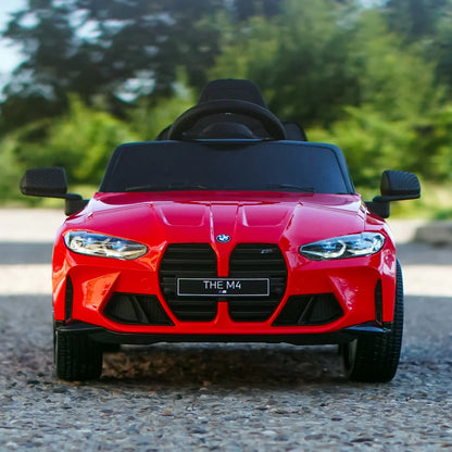 BMW M4 Kids Ride-On Car – 12V  Electric Sports Car with Remote Control, Safety Belt & LED Fun