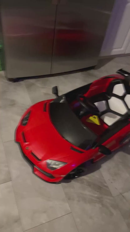 Licensed Lamborghini Kids Ride-On Car – 12V Electric Sports Car with Remote Control & LED Lights