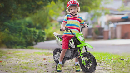Kids Electric ATV Ride-On Bike – Twist-Start Handlebar, Bluetooth Music, Training Wheels & Safe Suspension