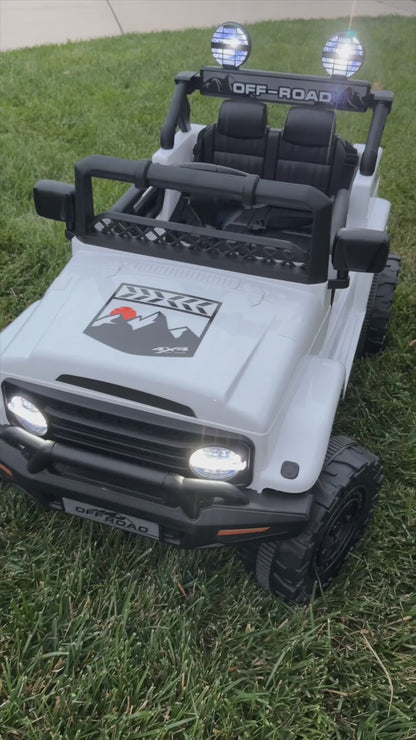 Kids Ride-On Truck – Electric 12V Battery Powered Toy Car with Remote Control, Bluetooth, Suspension & LED Lights