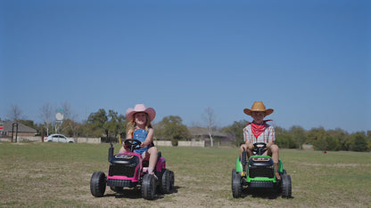 24V Kids Ride-On Tractor with Detachable Trailer – 400W Power, Remote Control & Bluetooth Music