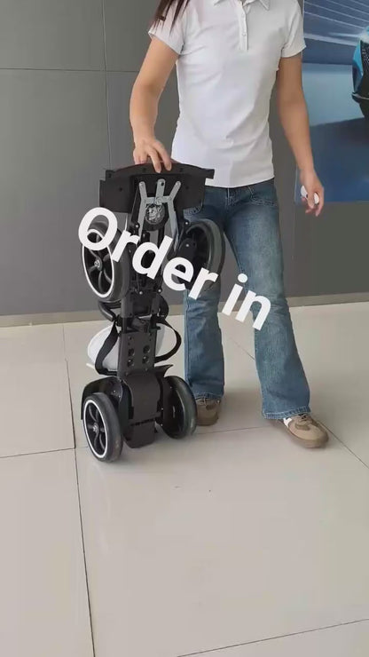 12V Kids Electric Go-Kart – Foldable Ride-On Racing Kart with EVA Wheels, Music & Adjustable Seat