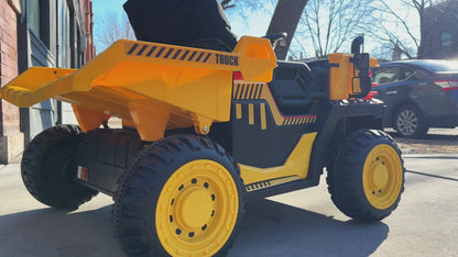 Kids Ride-On Dump Truck –   24V Electric Construction Vehicle with Automatic Lift Bed, Remote Control & 2-Seater Design