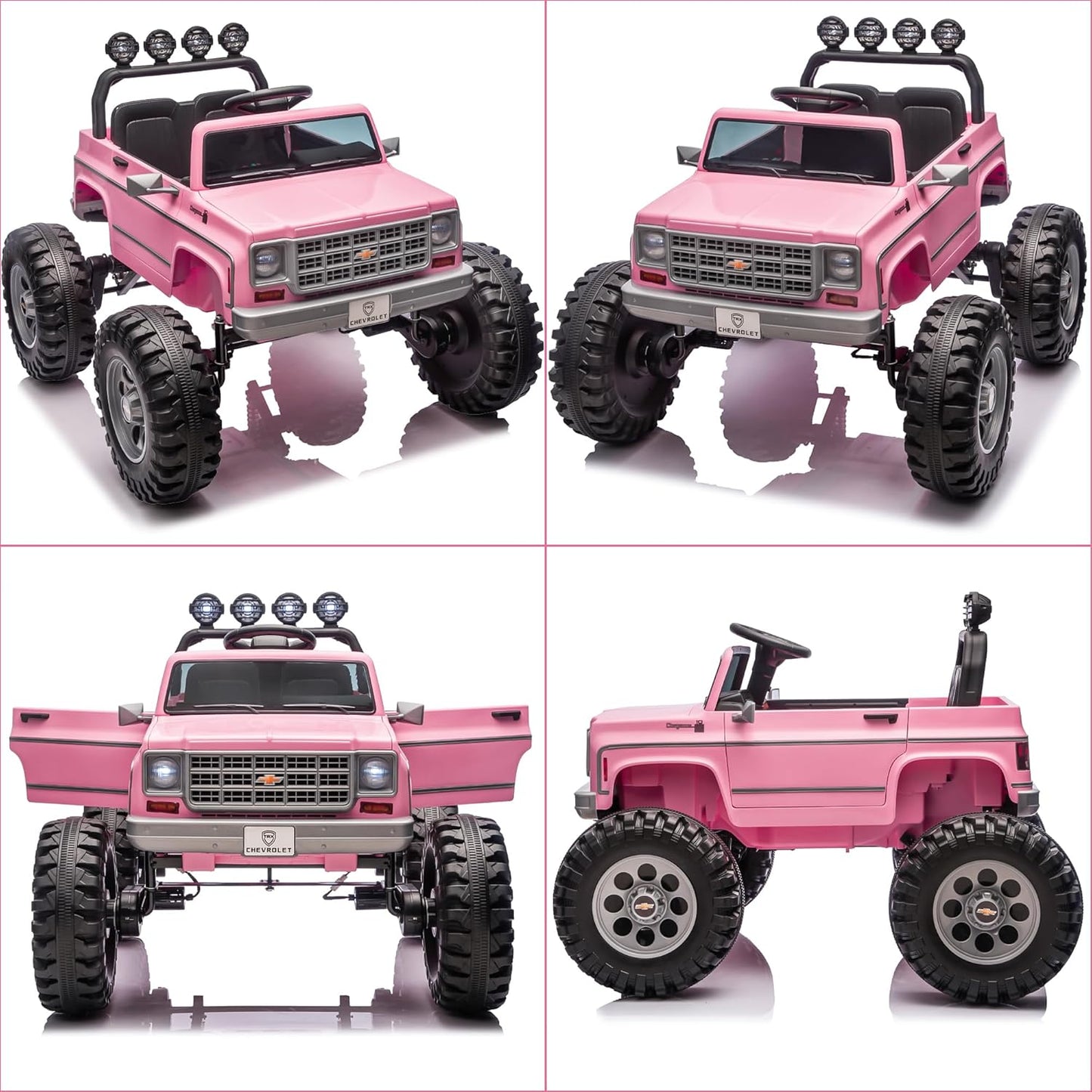 Chevrolet Cheyenne 24 Volt Ride on Toys with Remote, Ride on Truck for Big Kids 3-8 Years,  Power Car Wheels with 2 Seater, Red