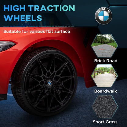 BMW M4 Kids Ride-On Car – 12V  Electric Sports Car with Remote Control, Safety Belt & LED Fun