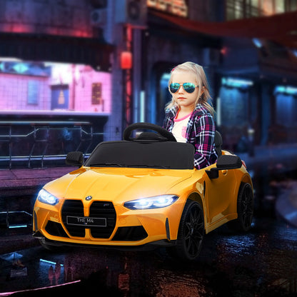 BMW M4 Kids Ride-On Car – 12V  Electric Sports Car with Remote Control, Safety Belt & LED Fun