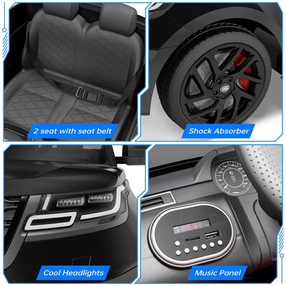 Range Rover Tobbi Ride-On Car with Parent Remote Control, 12V Rocking Mode, Bluetooth, MP3 & LED Lights