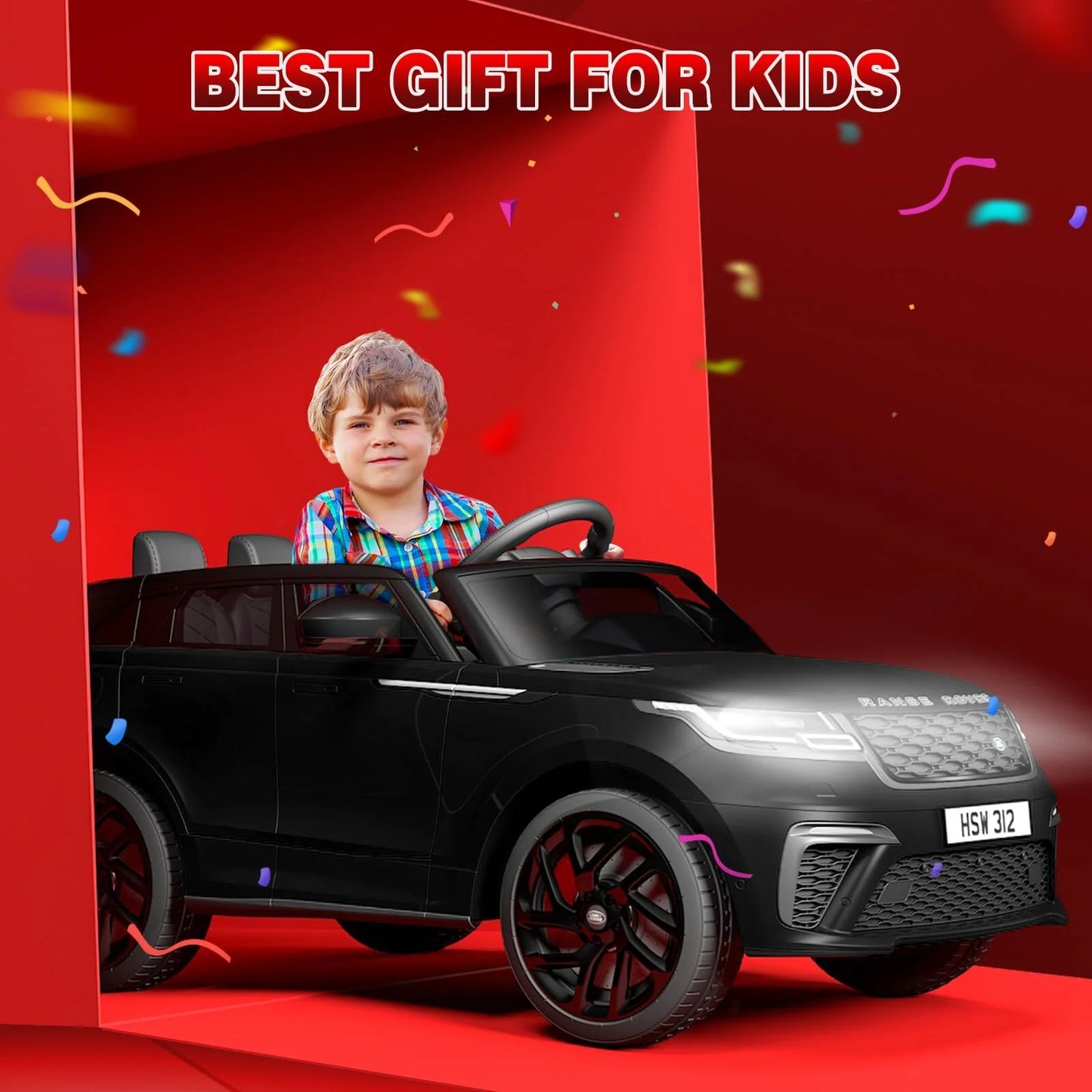 Range Rover Tobbi Ride-On Car with Parent Remote Control, 12V Rocking Mode, Bluetooth, MP3 & LED Lights