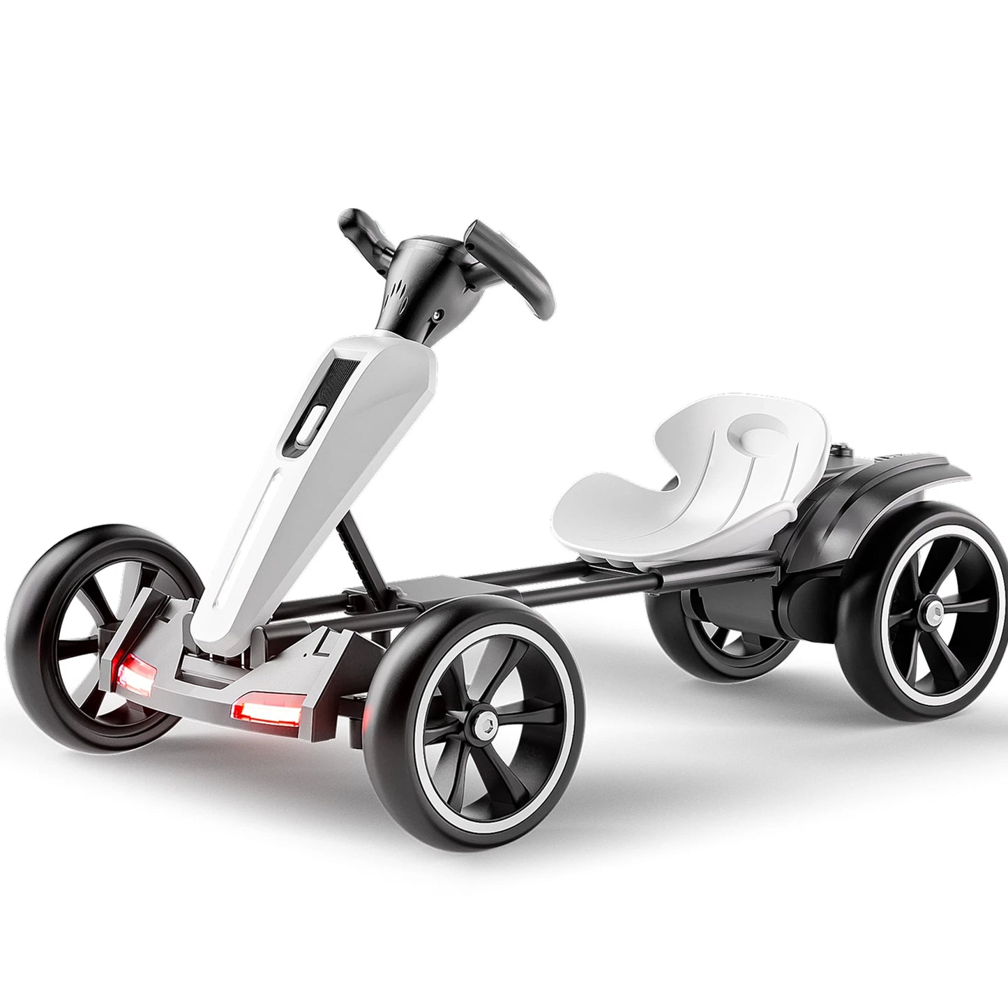 12V Kids Electric Go-Kart – Foldable Ride-On Racing Kart with EVA Wheels, Music & Adjustable Seat