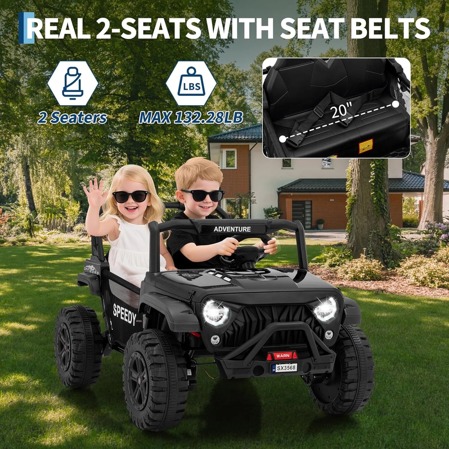 Powerful Kids Ride-On Jeep 24V Electric Toy Car for Outdoor Adventures