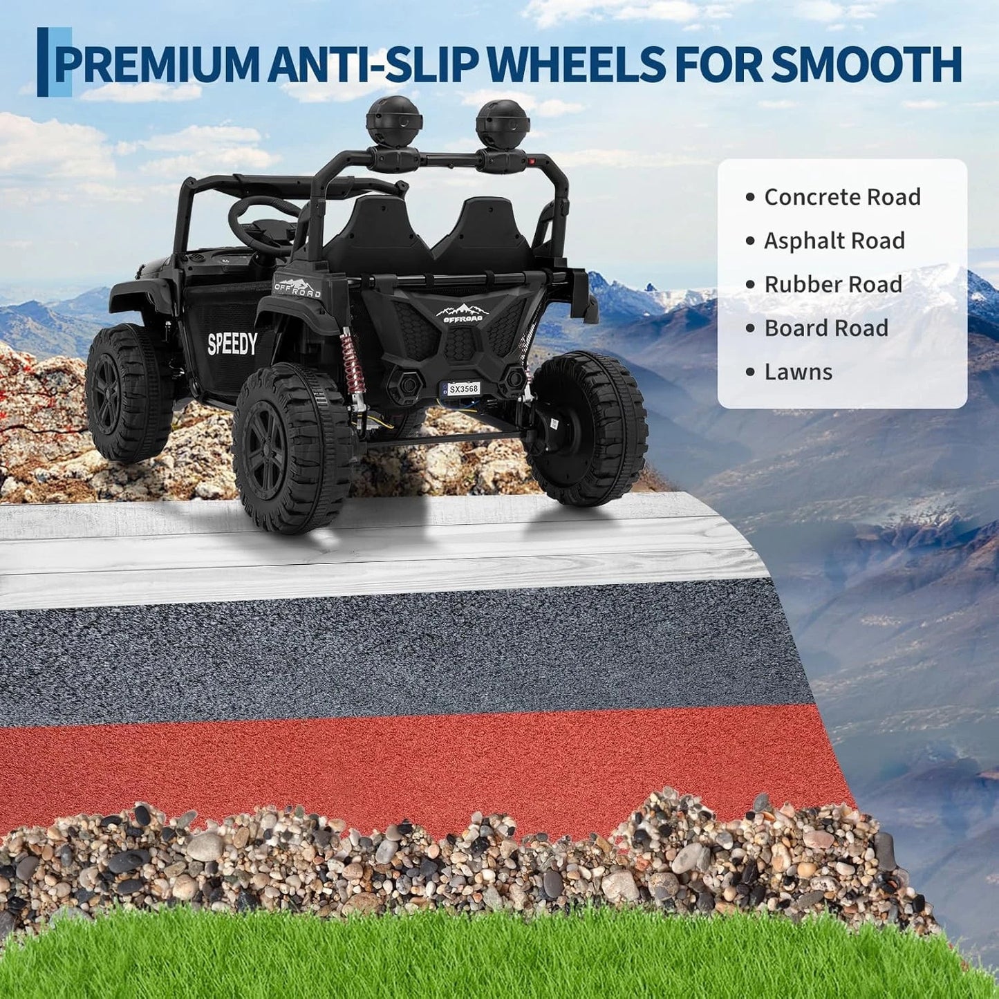 Powerful Kids Ride-On Jeep 24V Electric Toy Car for Outdoor Adventures