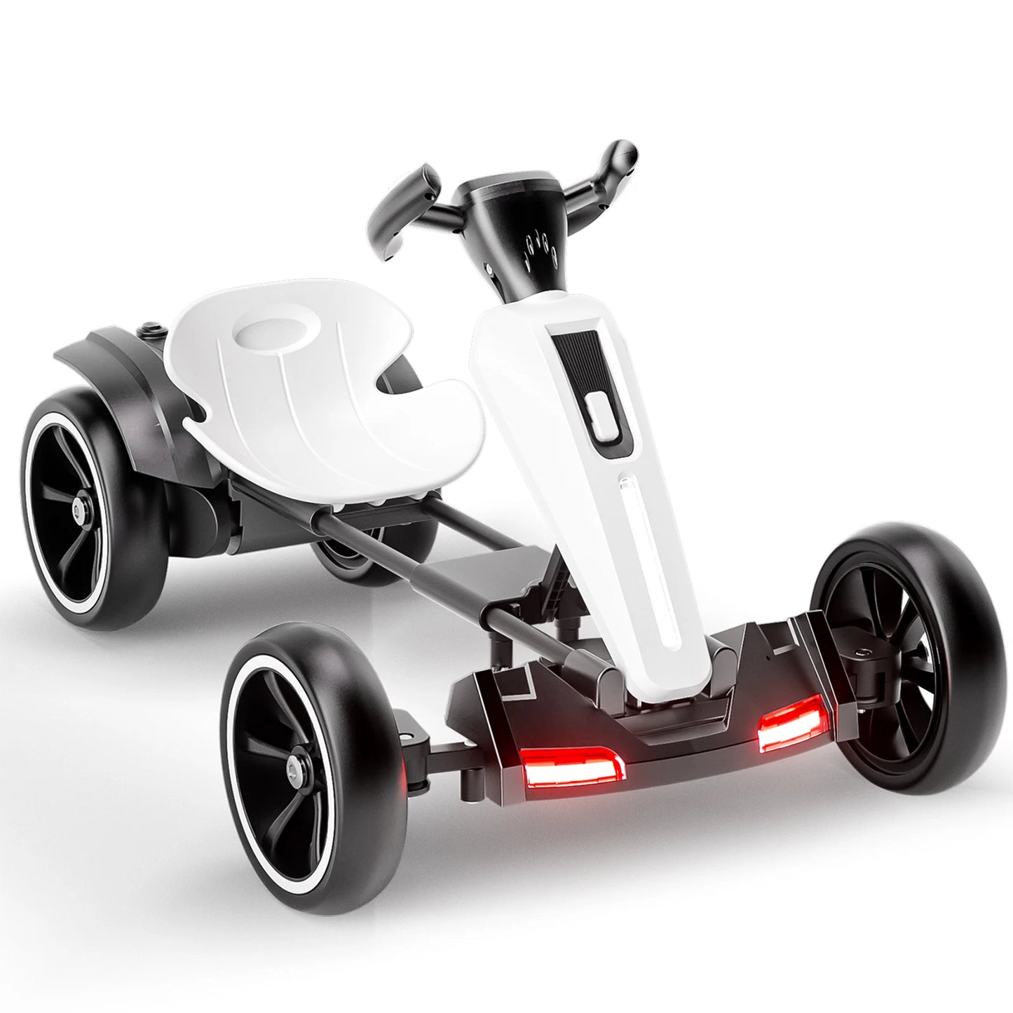 12V Kids Electric Go-Kart – Foldable Ride-On Racing Kart with EVA Wheels, Music & Adjustable Seat